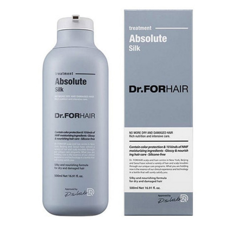 Маска-кондиционер для гладкости волос Dr.FOR HAIR Absolute Silk Treatment 500 мл