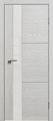 Межкомнатная дверь Дания 2 / Цвет Ясень серый / Стекло "Лакобель белое" / Двери Верда