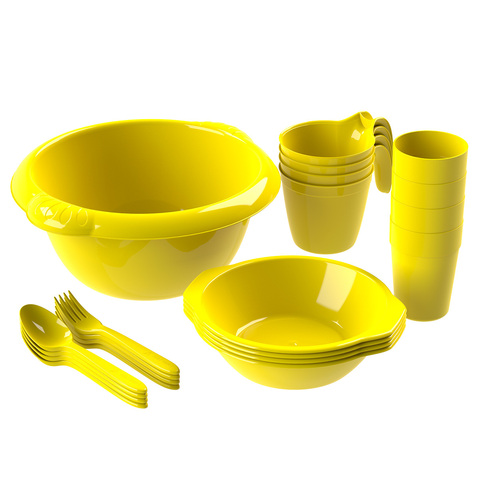 Набор посуды для пикника (4 персоны, 21 предмет)