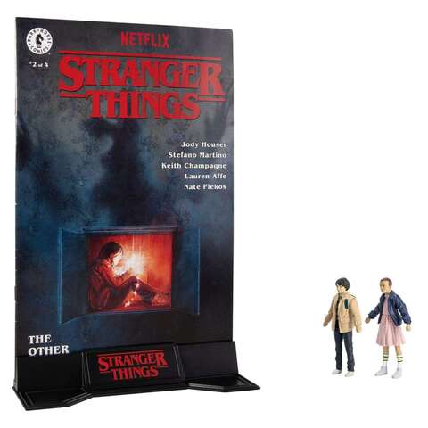 Фигурки McFarlane Toys: Stranger Things: The Other Side #2 - Eleven and Mike Wheeler with Comic Book