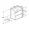 Roca A857613512 Roca   A857613512 Ona Тумба под умывальник подвесная, 2 ящика, 585x450x565 мм, светлый дуб