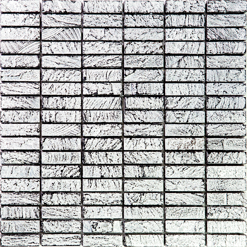 FDC-10 Итальянская мозаика мрамор Skalini Fire dance серебряный прямоугольник