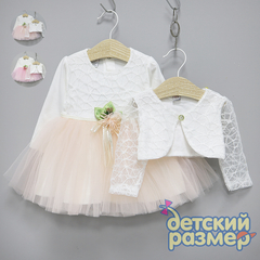 Платье с болеро (кружево, брошь)