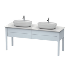 Duravit Luv База напольная, для двух раковин 743x1788x570, 2 выдв.ящика, цвет светло-голубой шелковисто-матовый LU9562B9797 фото