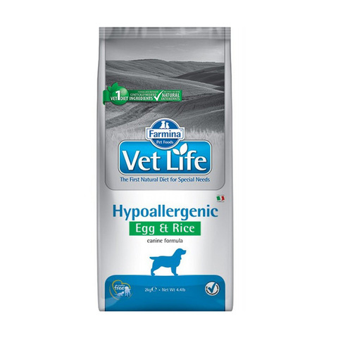 Farmina Vet Life Hypoallergenic 2 кг ЯЙЦО+РИС для собак с пищевой аллергией Фармина