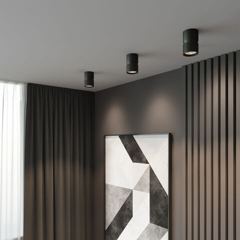 Накладной светодиодный светильник Elektrostandard Kayo 25049/LED 12W 4000К чёрный