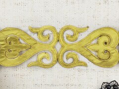 Тесьма термоузор орнамент, ш. 6 см, золото