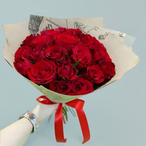 Букет из 25 красных роз