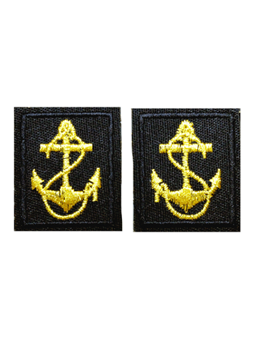 Эмблема петличная вышитая ВМФ с липучкой