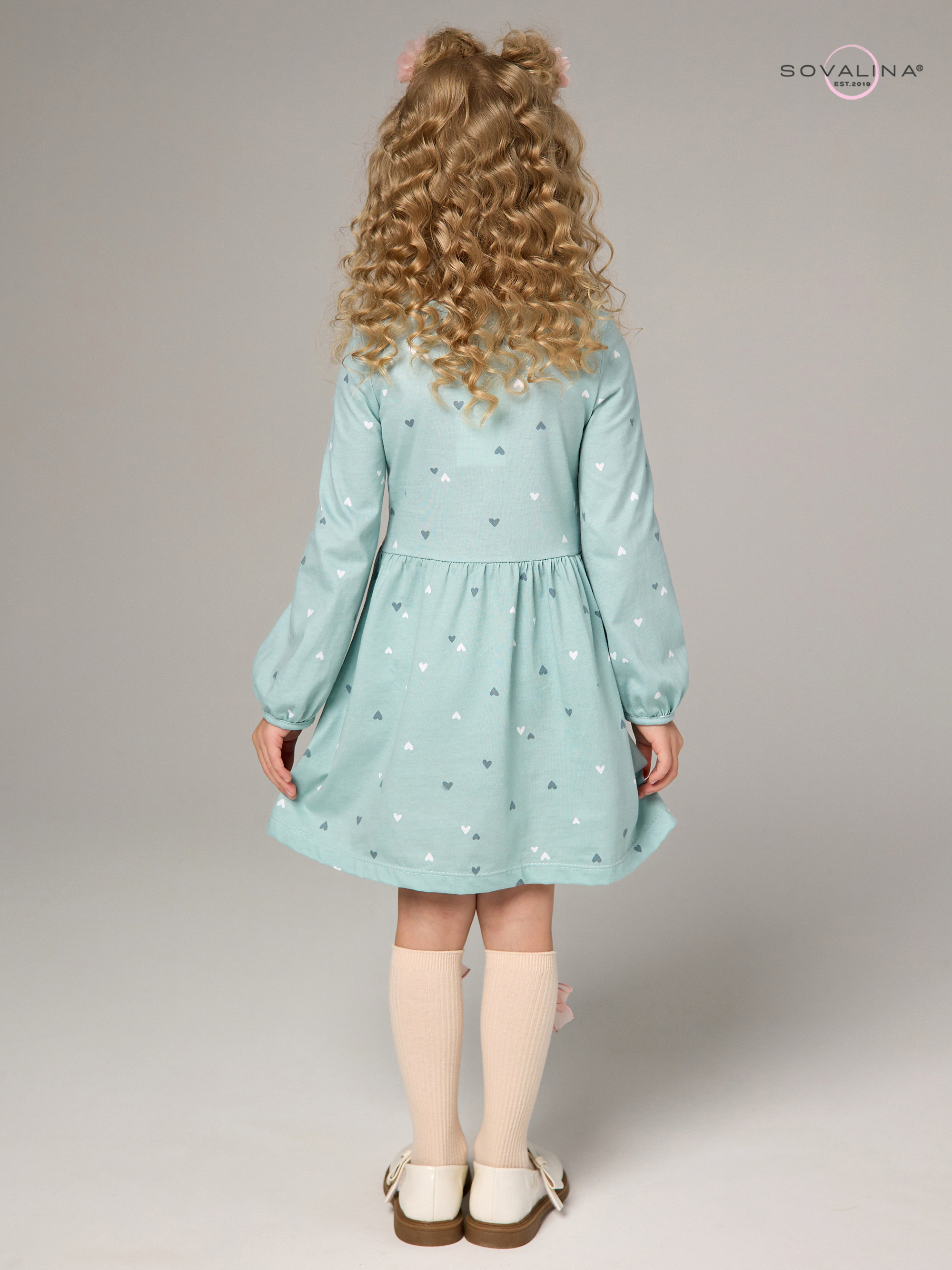 Платье Моана мятное конфетти