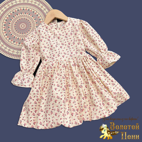 Платье вельвет девочке (3-7) 251030-F1089