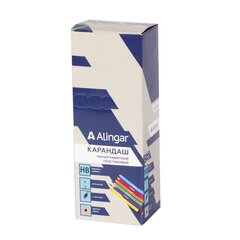 
          Карандаш ч/г Alingar HB, пластик, с ластиком, круглый/шестигр, заточенный, корпус ассорти (малиновый, желтый, синий, салат., оранж, фиолет.), 72 шт/уп