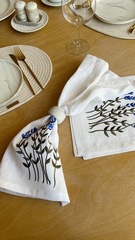 Салфетки сервировочные из льна (2 шт) в подарочной упаковке арт. САЛБЕЛ/лаванда-2