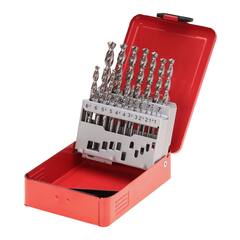 Набор сверл по металлу 1-10мм 19шт DIN338 HSSE-Co5 130° UTL3000 (мет. кейс) Ruko 229214(K)