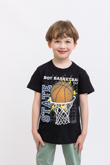 049_БК25 Футболка кор.рукав д/м, чёрный