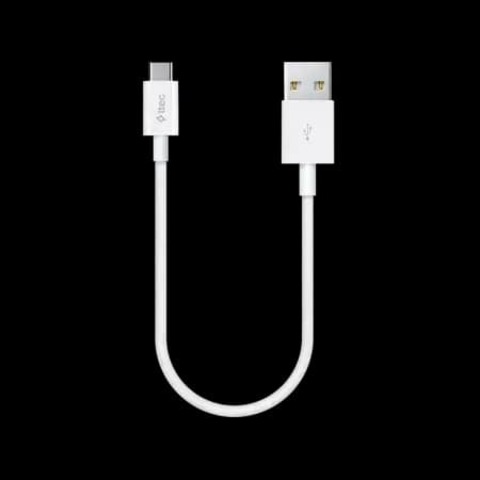 Кабель TTEC USB-C to USB-A Charge/Data Mini Cable 30см белый