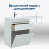 Aquanet 239303 Тумба с раковиной Токио 130 R напольная 1 ящик, б/к цвет белый глянец (239303)