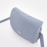 Сумка Саломея 428 гладкий серо-голубой