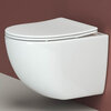 Ceramica Nova Forma CN3009 Подвесной унитаз c ультра тонким сидением с функцией плавного закрытия, цвет: белый