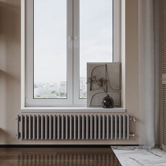 Радиатор трубчатый Guardo Torre 3D-300-28 BK-VER R7040(M) серый матовый