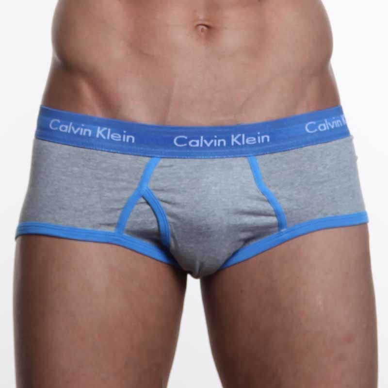 Мужские трусы брифы серые Calvin Klein 365 Grey Blue Brief