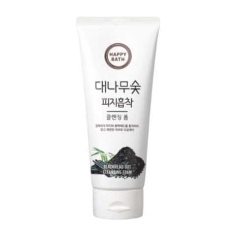 Happy Bath Bamboo Charcoal Blackhead Out Cleansing Foam Пенка для лица очищающая с древесным углем