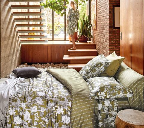 Постельное белье 2 спальное евро Blanc des Vosges Imperial Olive зеленое