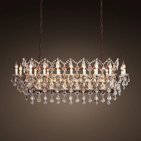 Люстра 19th c. Rococo Iron & Clear Crystal 133см.