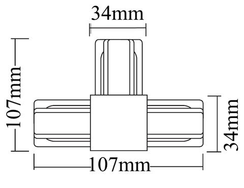 Соединитель T-оНастенный светильникзный (однофазный) Crystal Lux CLT 0.211 08 WH