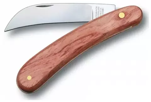 Складной садовый нож Victorinox Pruning Knife Hippe Hardwood (1.9200) деревянная рукоять | Wen-Vic.Ru