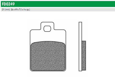 FD0249BE Тормозные колодки дисковые мото SCOOTER ELITE ORGANIC  (FDB2057) NEWFREN