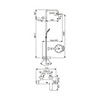 Душевая система внешнего монтажа со смесителем и изливом 120,4 см с верхней лейкой 20х20 см Ideal Standard IdealRain Eco B1097AA