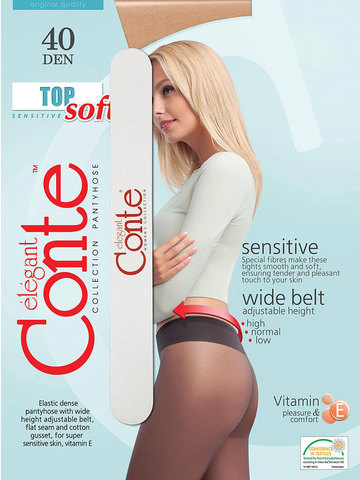 Колготки Top Soft 40 (с пилочкой для ногтей) Conte