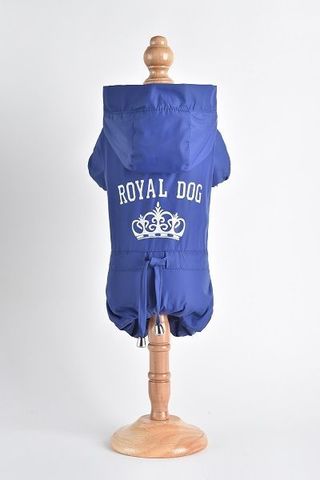 Royal Dog Дождевик флисовый с надписью синий размер S