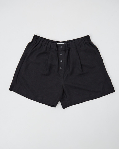 Шорты изо льна и вискозы черный