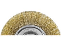 ЗУБР 150 мм, витая латунированная, стальная проволока 0.3. щетка дисковая для УШМ, Профессионал (35187-150)