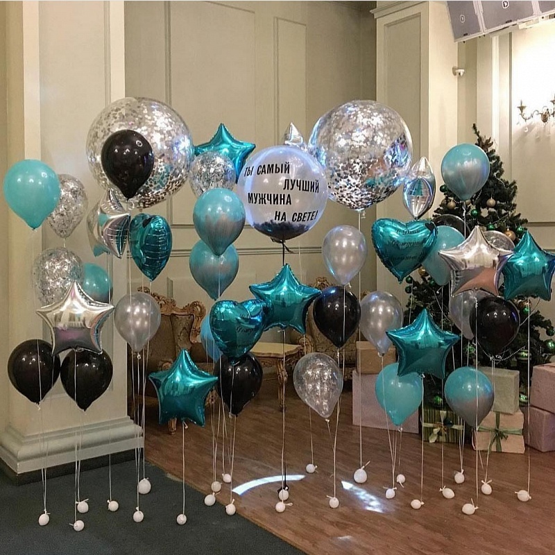 Оформление воздушными шарами зала на праздник - купить по цене 18433.0 рублей ✓ Интернет магазин ШарикНаДом Москва