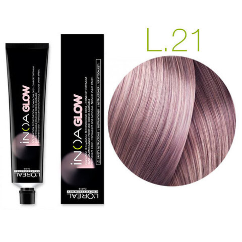 L'Oreal Professionnel INOA Glow Light Frozen Rose L.21 (Перламутрово-пепельный) - Стойкая краска для светлых баз