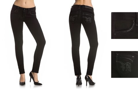 Rock Revival | Джинсы женские BERYL S202 SKINNY RP2538S202 перед сзади и детали