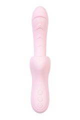 Розовый вибратор-кролик с ласкающим язычком Orali - 22 см. - 