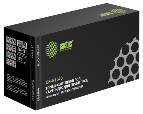Картридж лазерный Cactus CS-S1640 D108S CS-S1640 MLT-D108S черный (1500стр.) для Samsung ML-1640, 1641, 2240, 2241