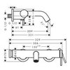 Hansgrohe 73422700 Tecturis S Смеситель для ванны, однорычажный, внешнего монтажа, мб