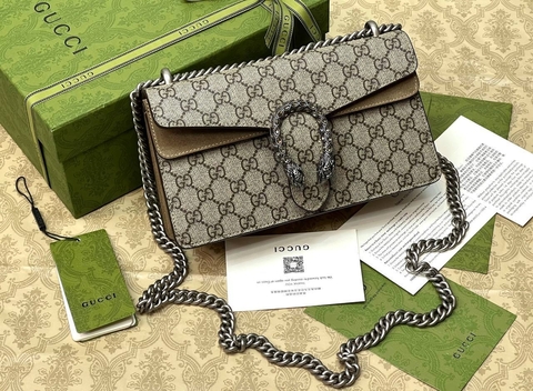 Маленькая сумка на плечо Gucci Dionysus с буквами GG бежевый