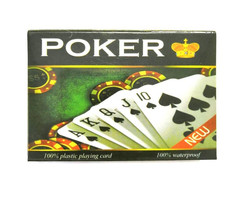 Пластиковые игральные карты Poker, 54 шт