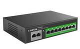 Netis P110GH 10-портовый неуправляемый PoE+ коммутатор 2*Gigabit Ethernet Uplink / 8*FE PoE+ 802.3af/802.3at / SFP порт