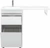 Aquanet 239298 Тумба c раковиной Токио 110 L напольная 1 ящик, б/к цвет белый глянец (239298)