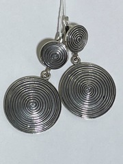 Спираль (серьги из серебра)