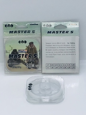 Леска зимняя BAT ICE MASTER S sinking DIA 0.22 mm  тест 6 kg