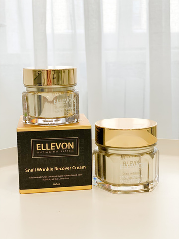 ELLEVON Крем с муцином улитки для лица | SNAIL WRINKLE RECOVER CREAM