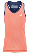 Футболка для девочки Babolat Play Tank Top Girl - fluo strike/estate blue